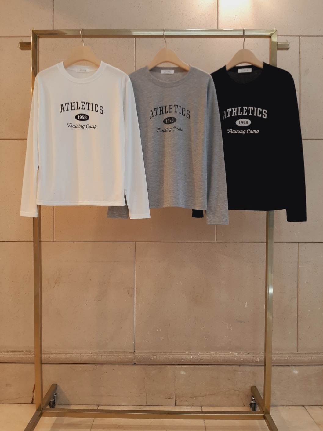 ストレッチラウンドネックスリム長袖ロゴTシャツ | 詳細画像9