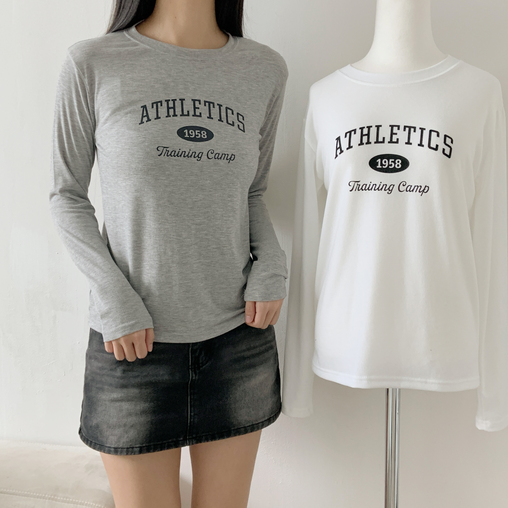 ストレッチラウンドネックスリム長袖ロゴTシャツ | 詳細画像5