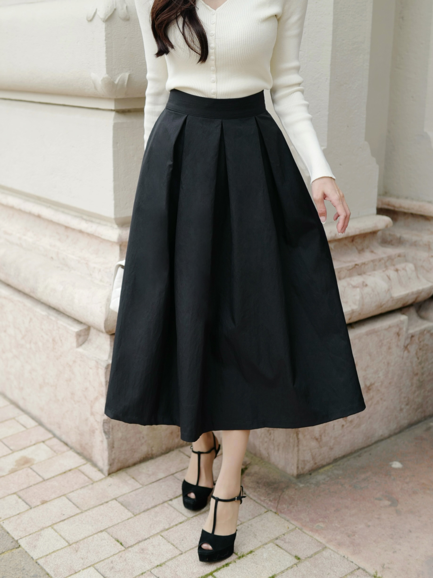 ハイウエストプリーツフレアスカート | 詳細画像2
