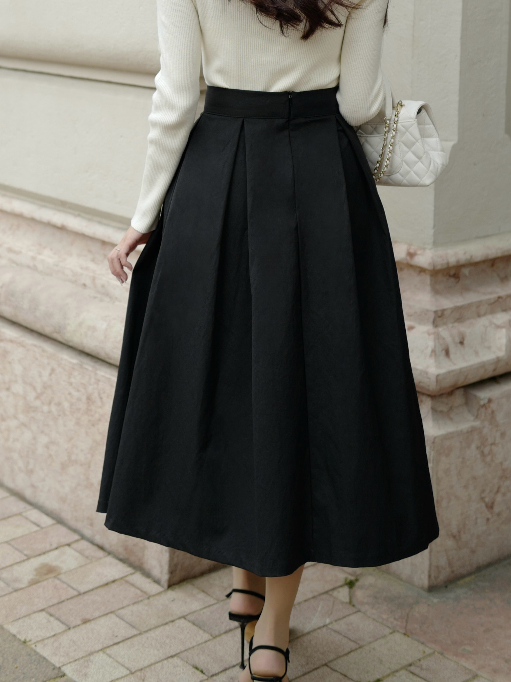 ハイウエストプリーツフレアスカート | 詳細画像4