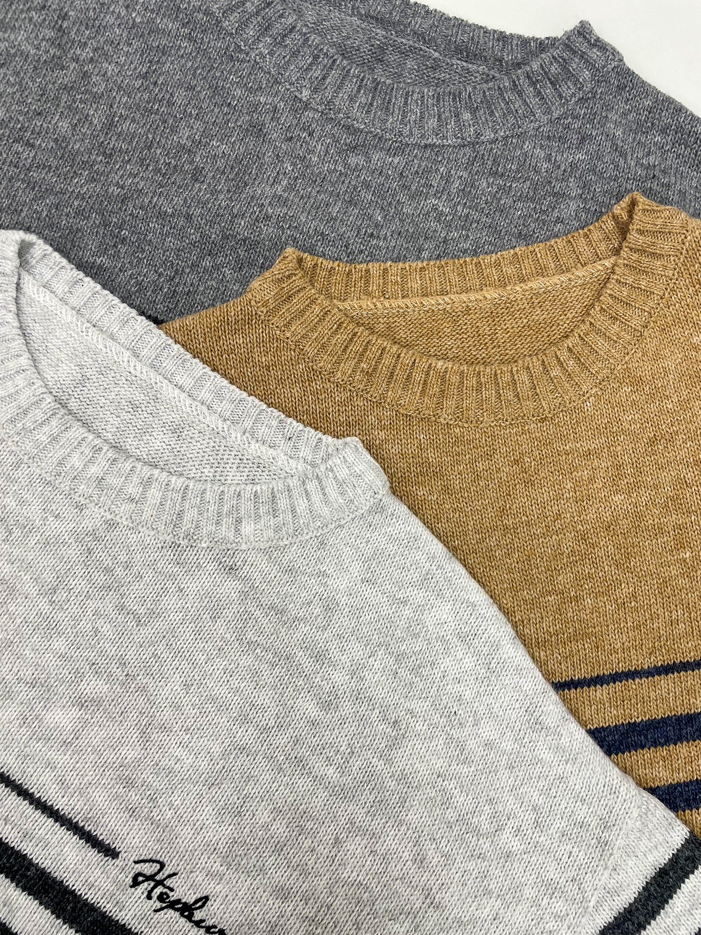 ラウンドネック刺繍ボーダーニット | 詳細画像4