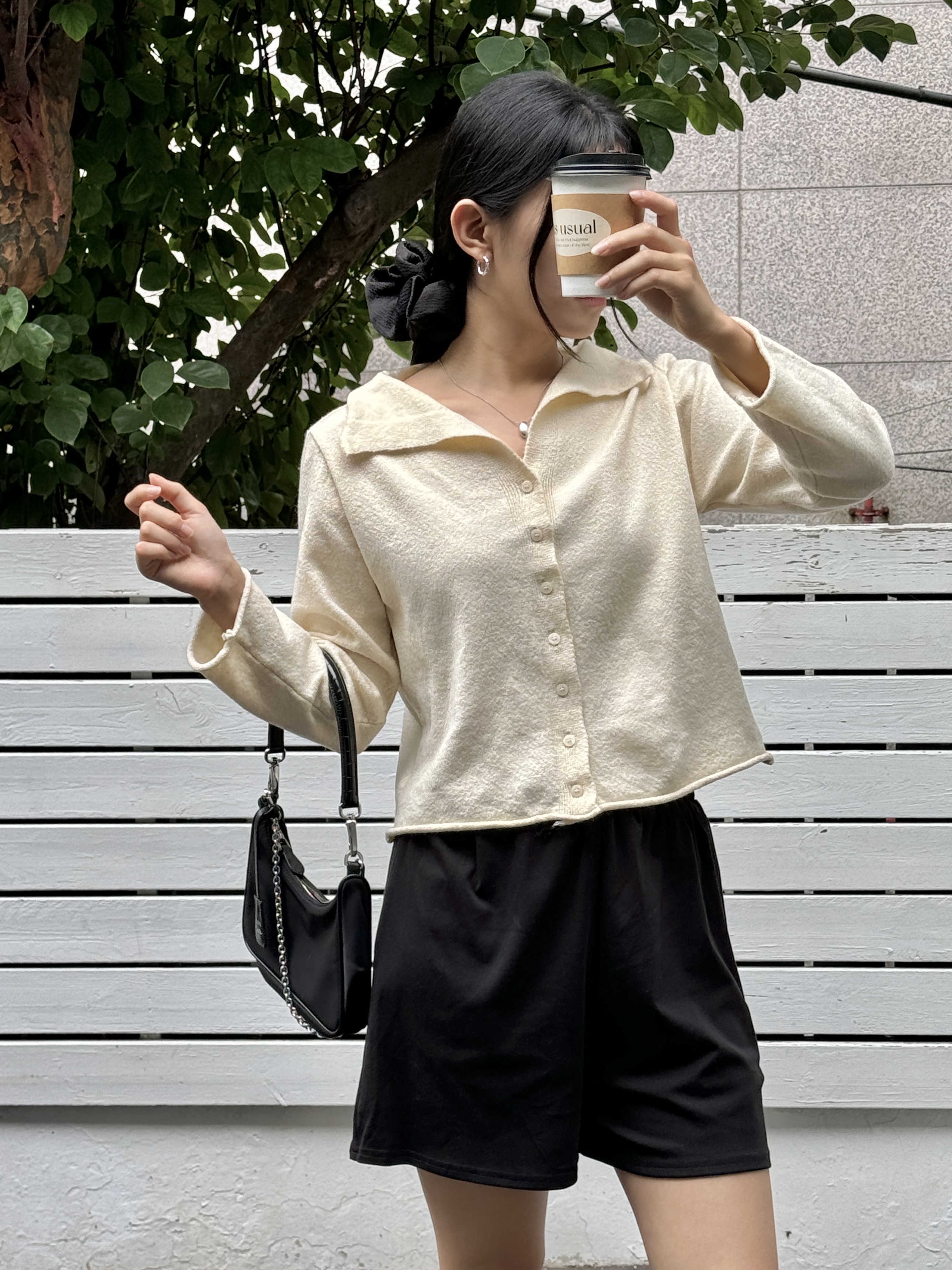 ボタンセーラーカラー長袖カーディガン | 詳細画像10