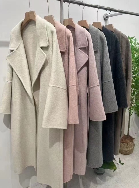 ストラップ付ウールオープンロングコート | 詳細画像4