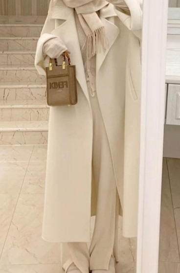 ストラップ付ウールオープンロングコート | 詳細画像9