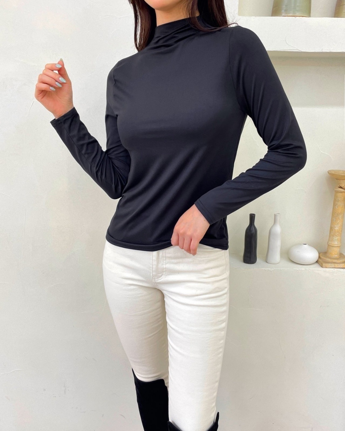 ハーフネックウォーム長袖Tシャツ | 詳細画像10