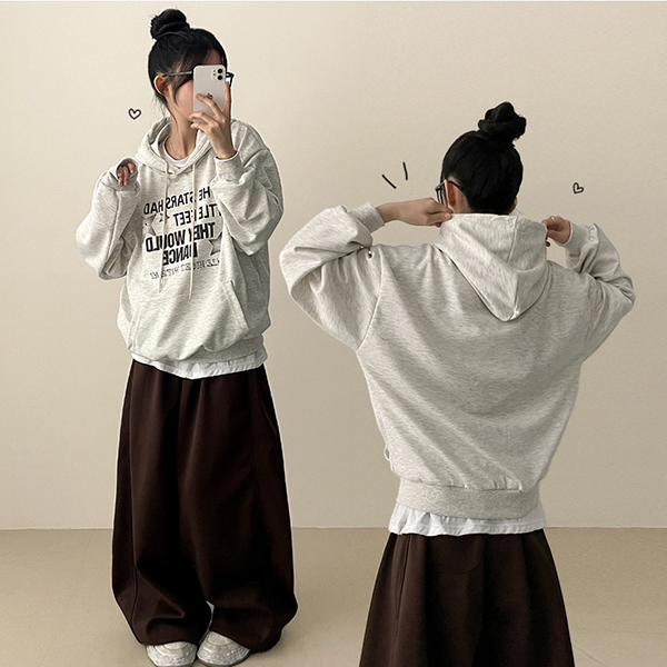 ルーズプリント星柄パーカー | レディースファッション通販 - DHOLIC