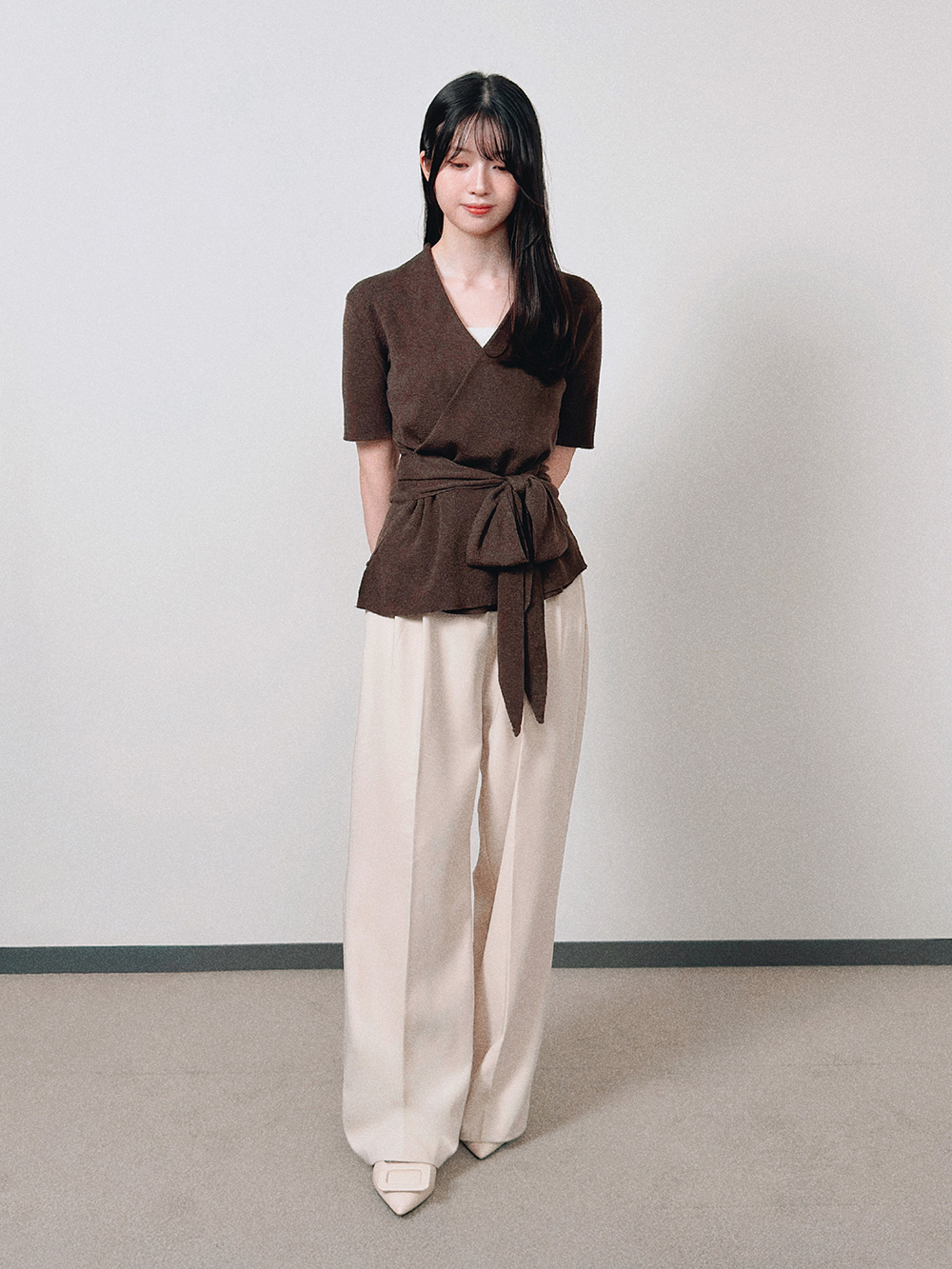 ストラップ付Vネックニット | 詳細画像5