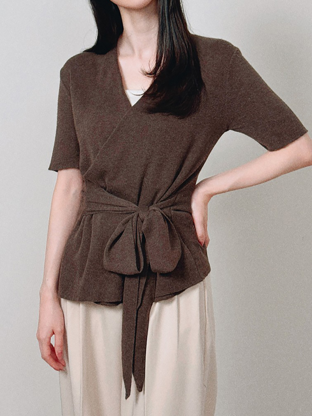 ストラップ付Vネックニット | 詳細画像7