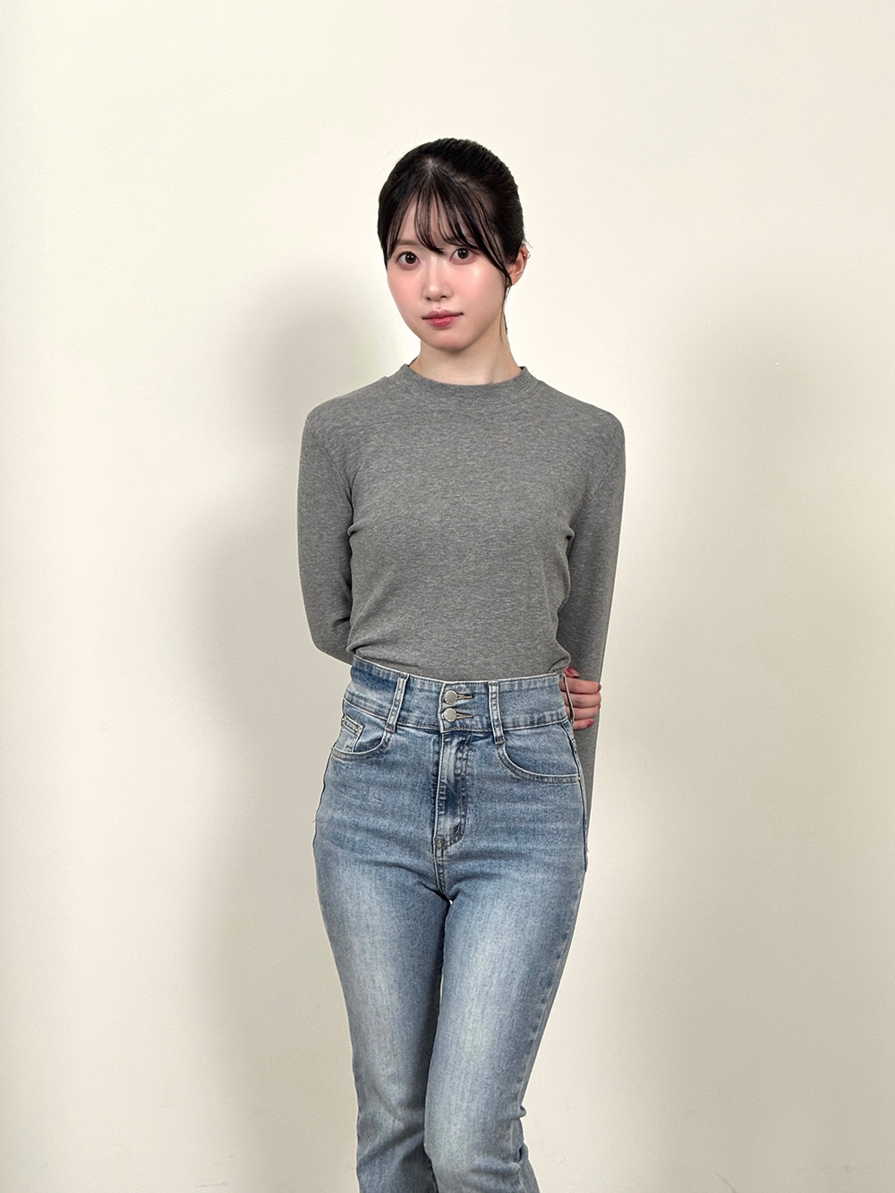 ハーフネック無地ニット | 詳細画像3