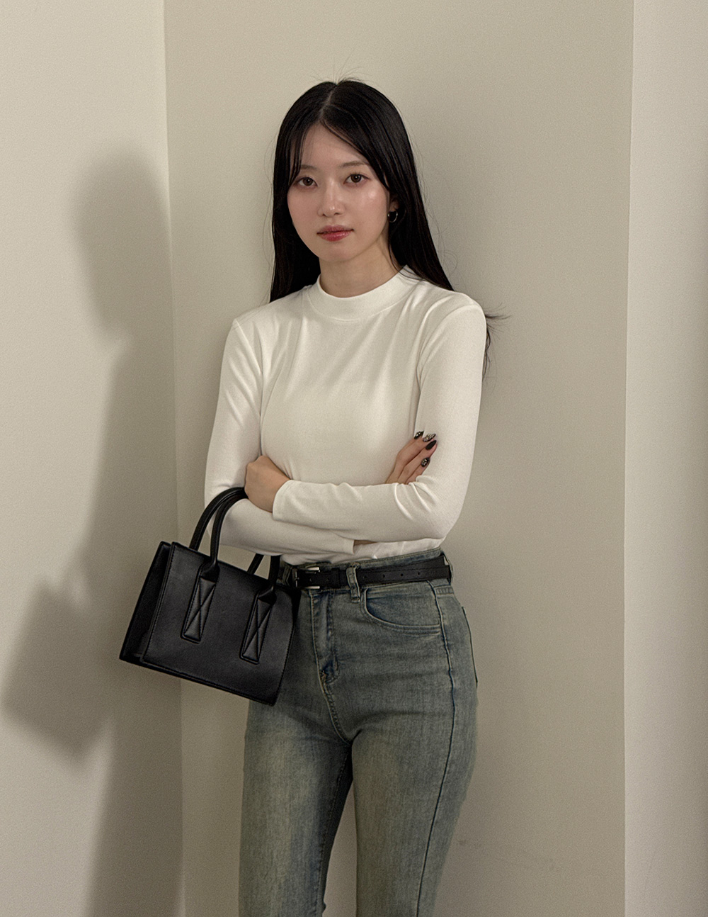 ハーフネック無地ニット | 詳細画像5