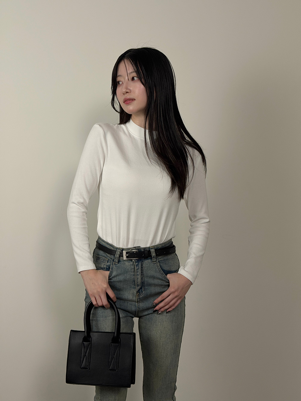 ハーフネック無地ニット | 詳細画像6