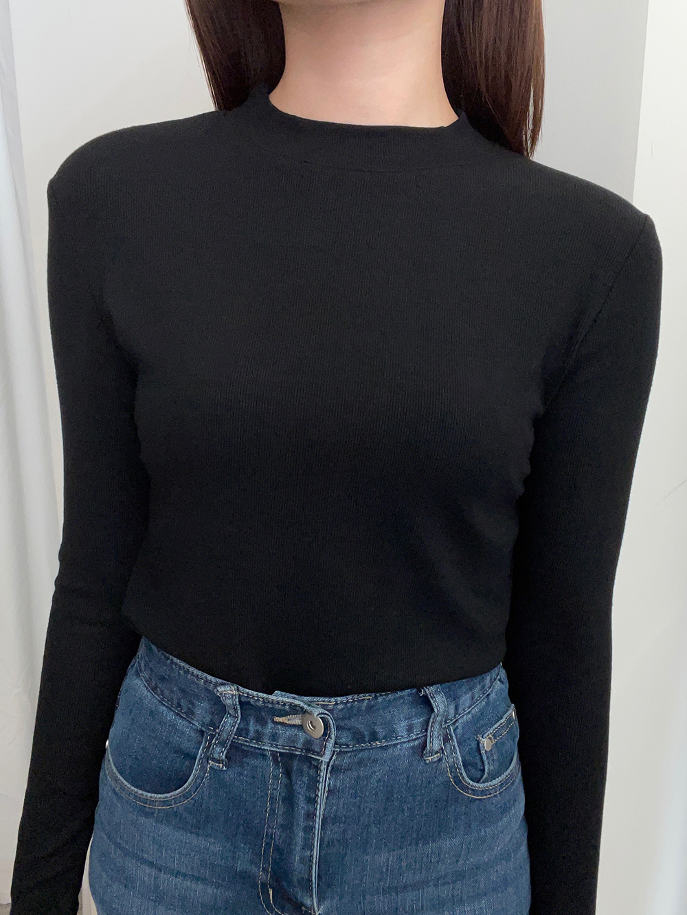 ハーフネック無地ニット | 詳細画像9