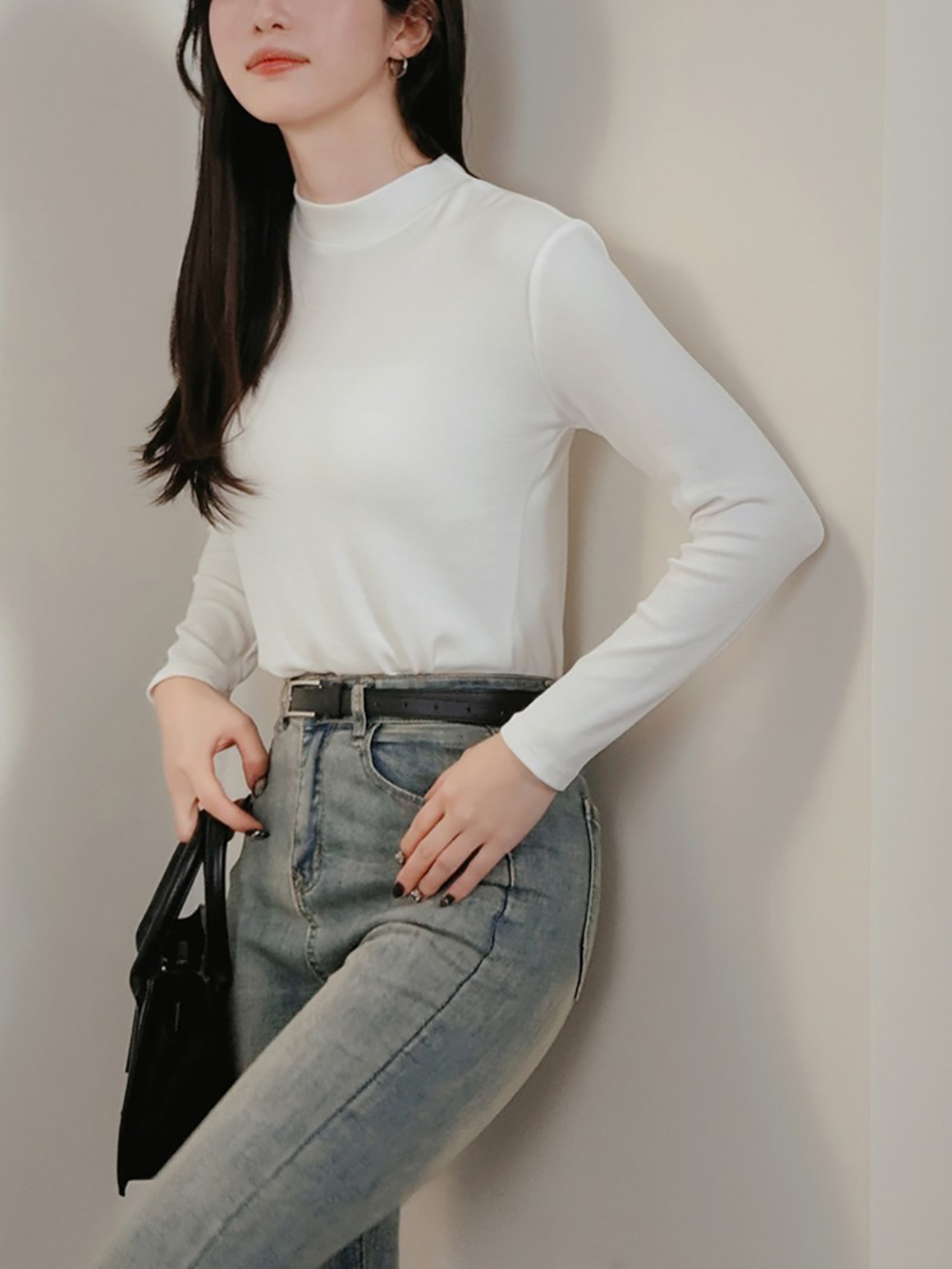 ハーフネック無地ニット | 詳細画像2