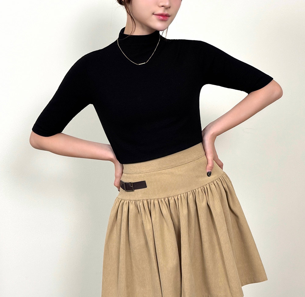 ハイネックハーフ無地ニット | 詳細画像8