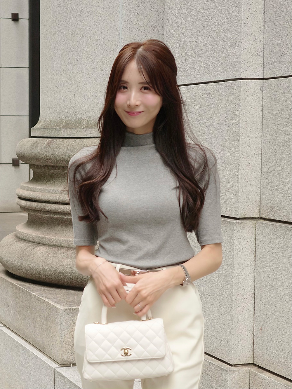 ハイネックハーフ無地ニット | 詳細画像6