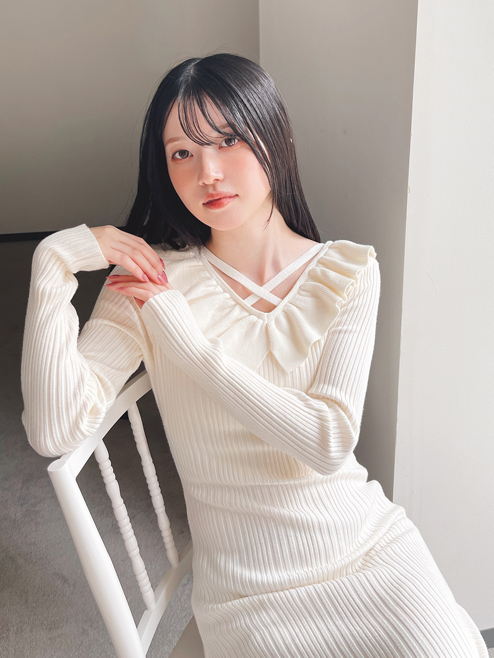 フリルロングマーメイドワンピース | 詳細画像2