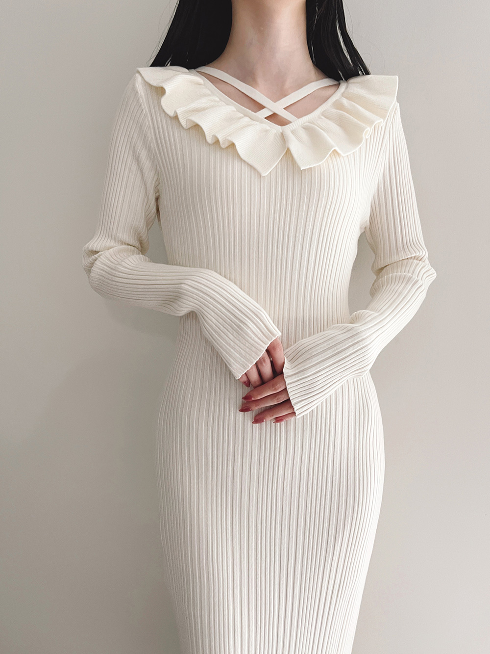 フリルロングマーメイドワンピース | 詳細画像4