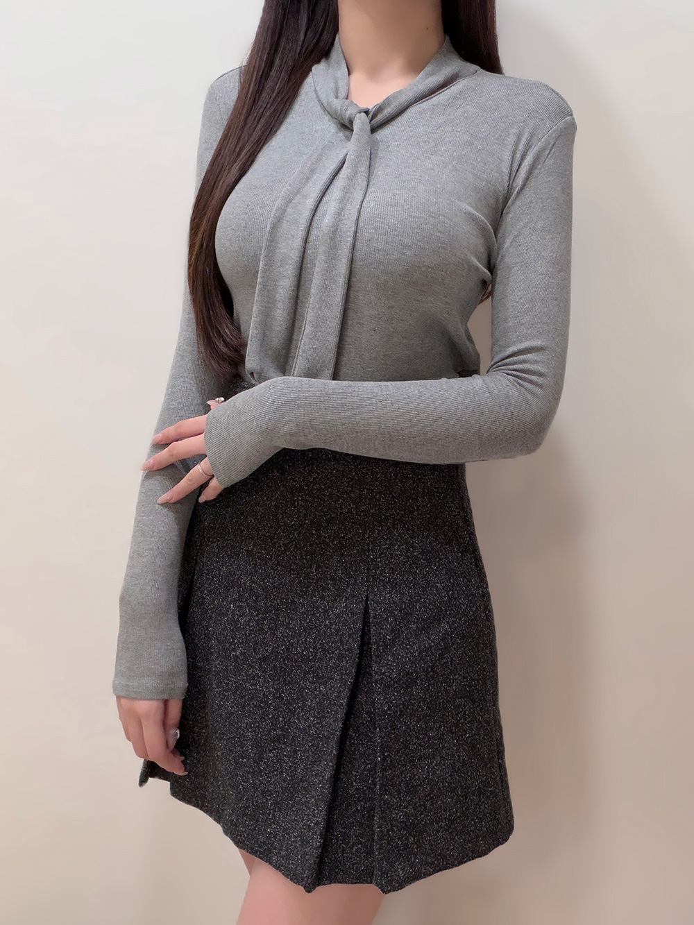 ボウタイ付Vネックニット | 詳細画像7