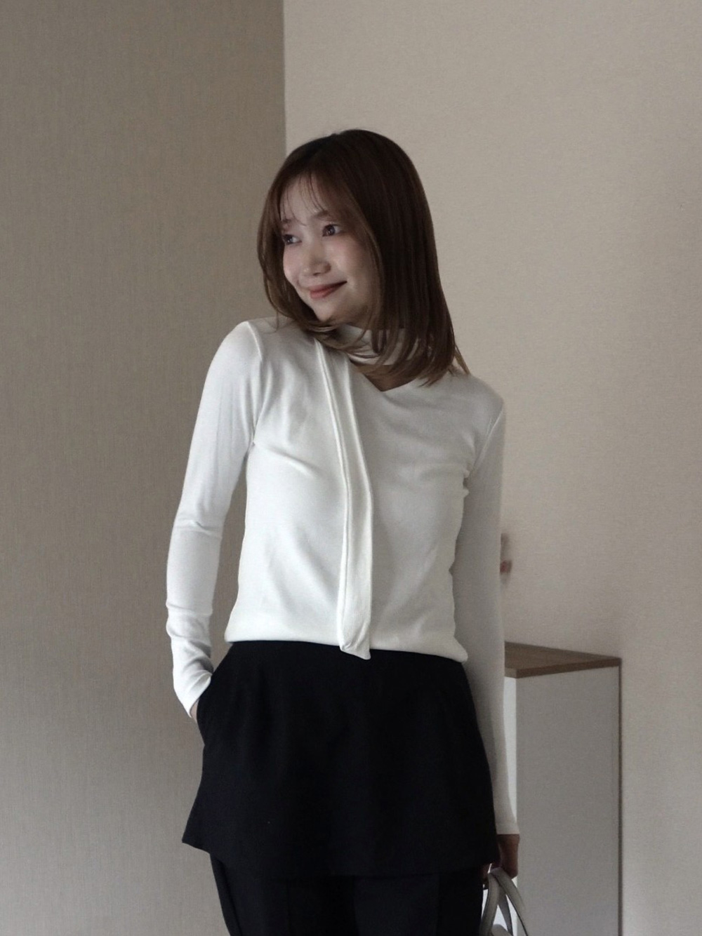 ボウタイ付Vネックニット | 詳細画像11