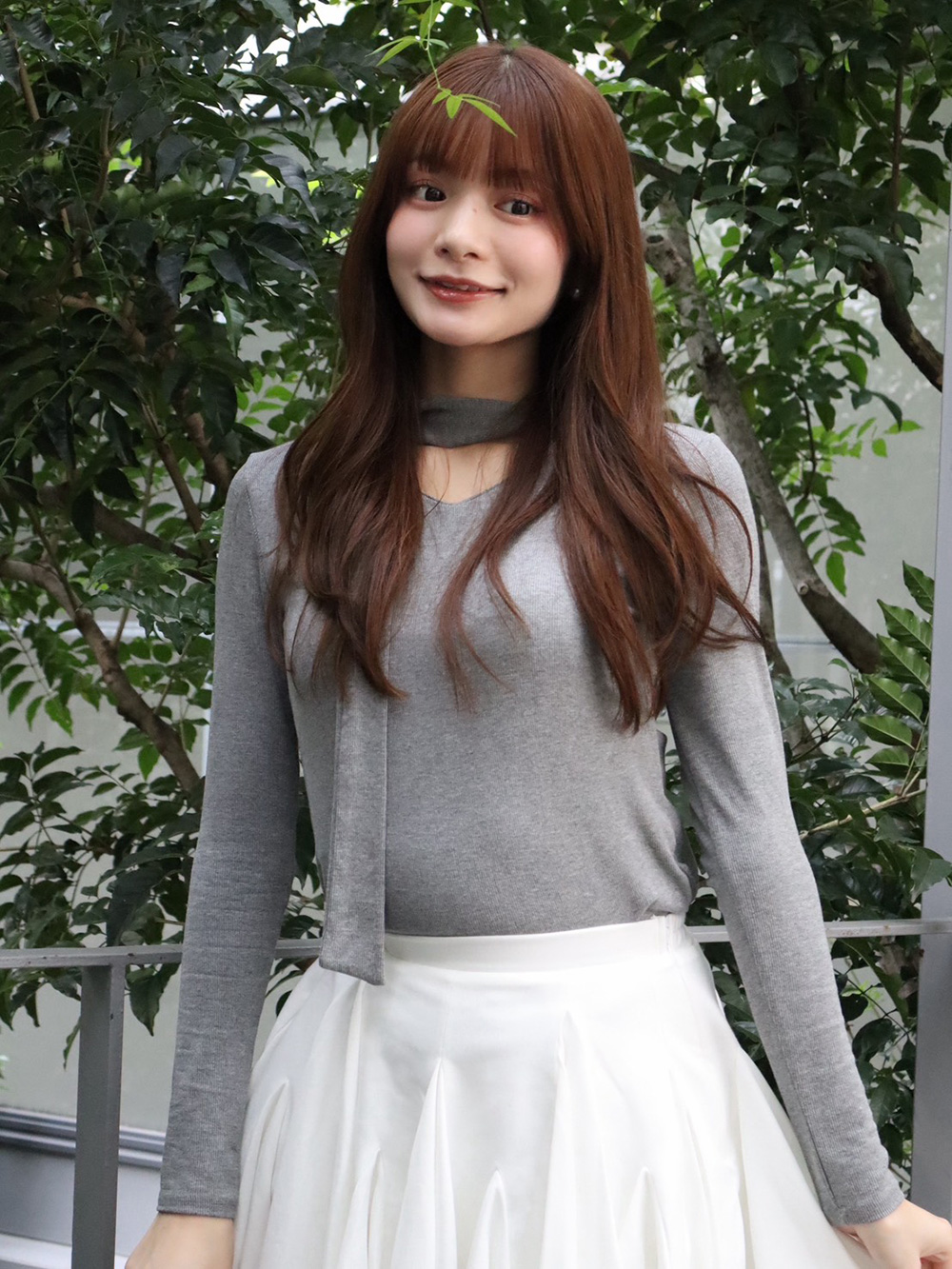 ボウタイ付Vネックニット | 詳細画像8