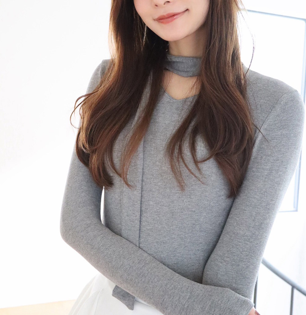 ボウタイ付Vネックニット | 詳細画像4