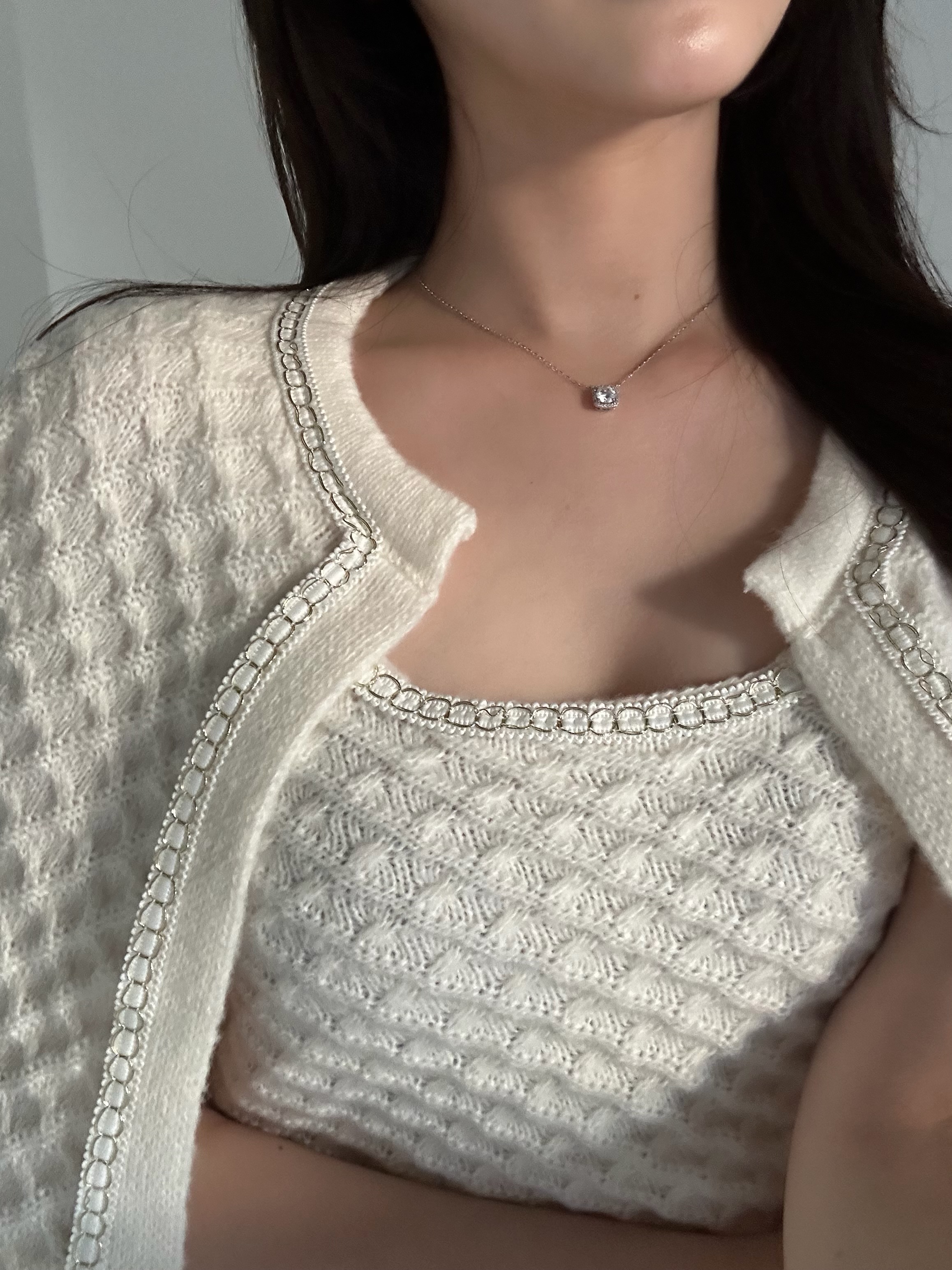 ラウンドネックカーディガン＆ニットキャミ | 詳細画像7