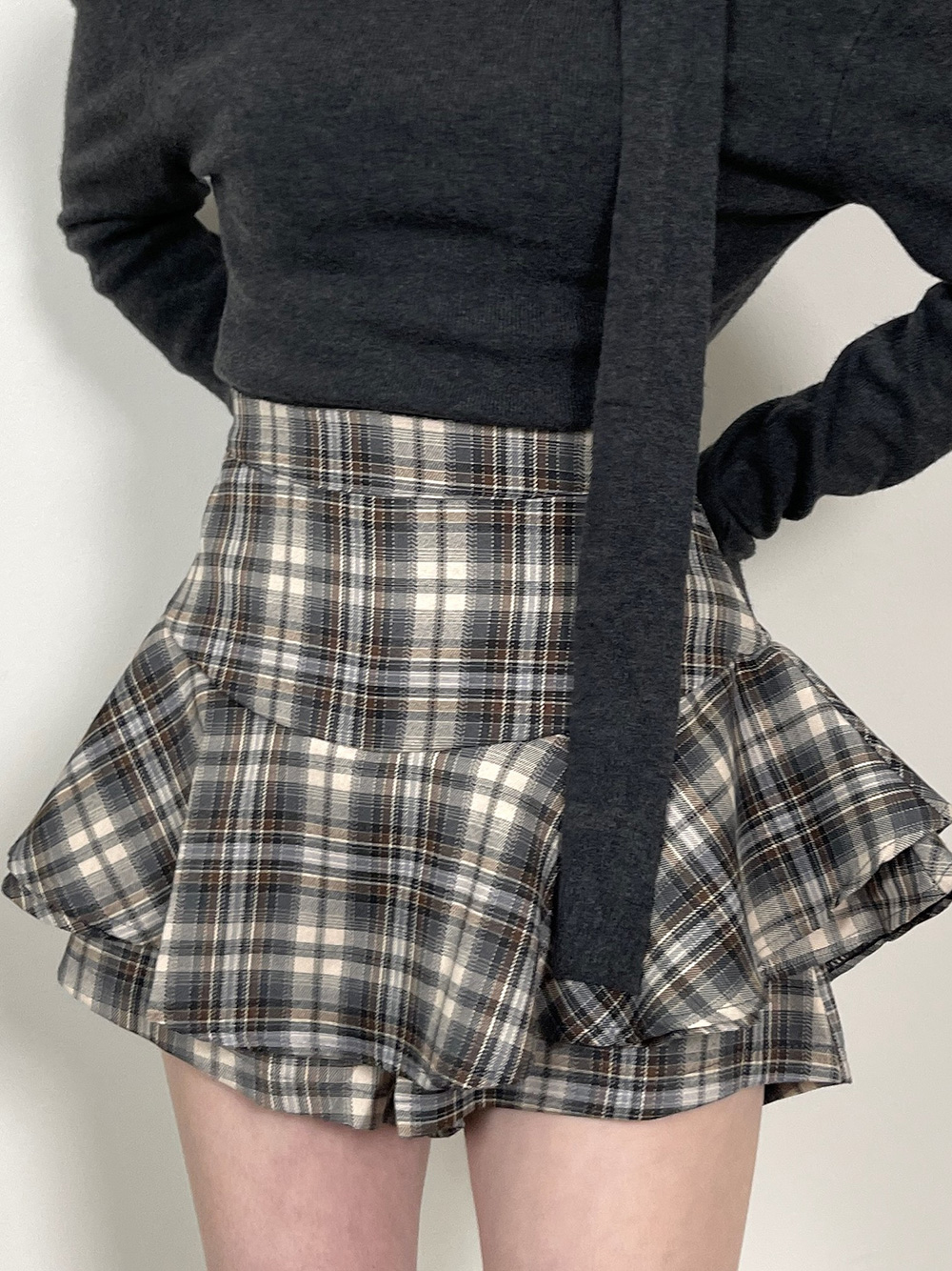 フリルチェックパンツ | レディースファッション通販 - DHOLIC