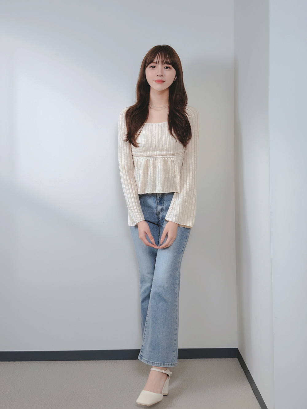 スクエアネックフレアリブニット | 詳細画像5