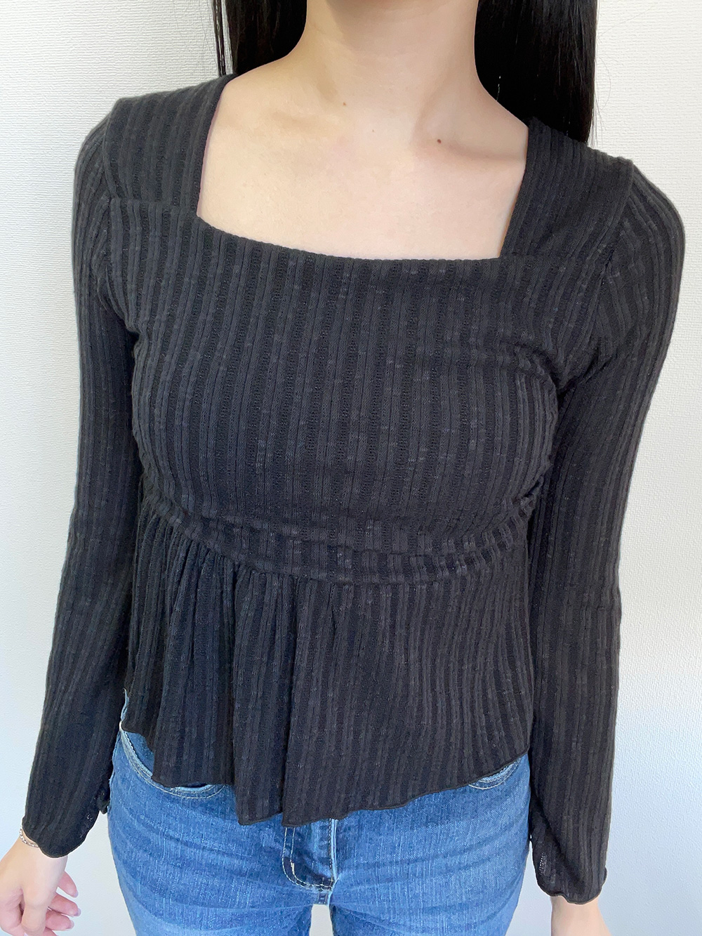 スクエアネックフレアリブニット | 詳細画像10