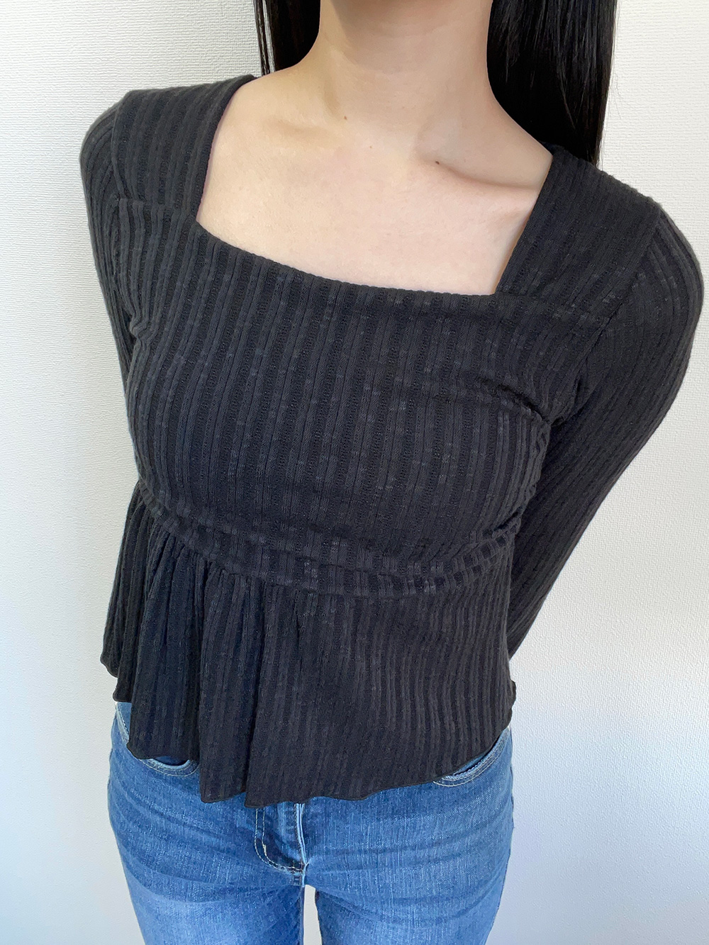 スクエアネックフレアリブニット | 詳細画像11