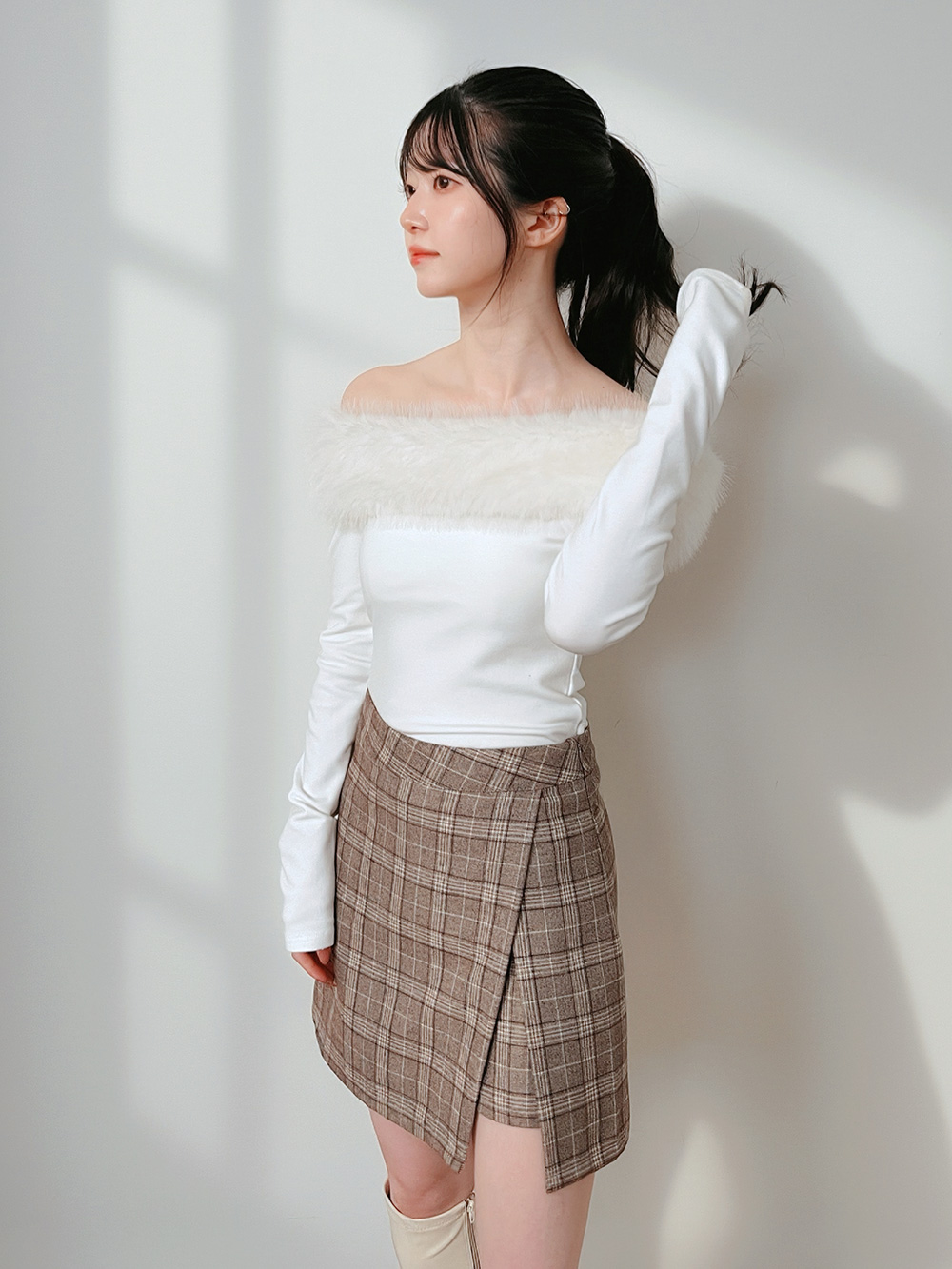 ファーオフショルダーニット | 詳細画像5