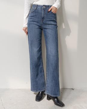 ツーボタンハイウエストデニムパンツ | レディースファッション通販