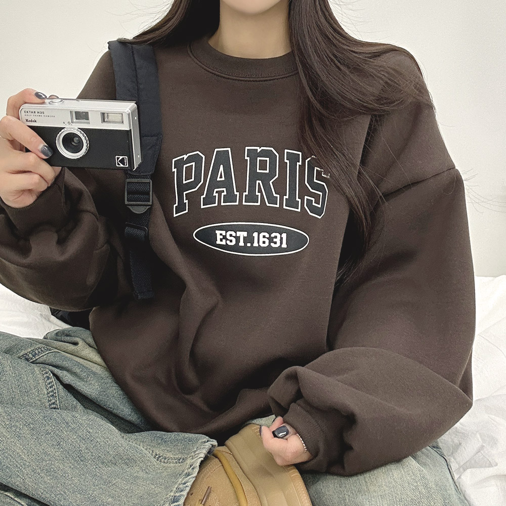 2TYPEラウンドネック長袖ルーズボクシーロゴスウェット | レディース