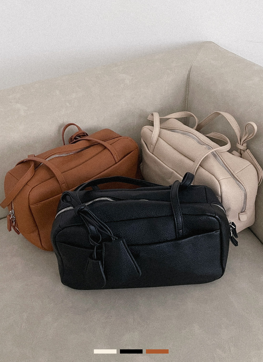 ストラップ付レザー調長方形トートバッグ | DHOLIC | 詳細画像3