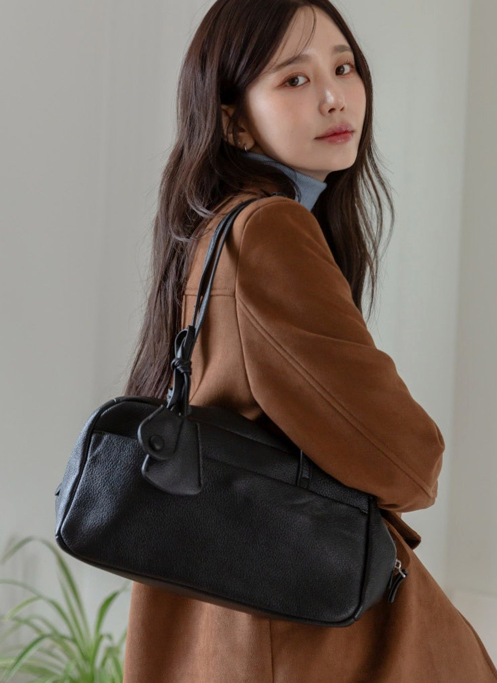 ストラップ付レザー調長方形トートバッグ | DHOLIC | 詳細画像4