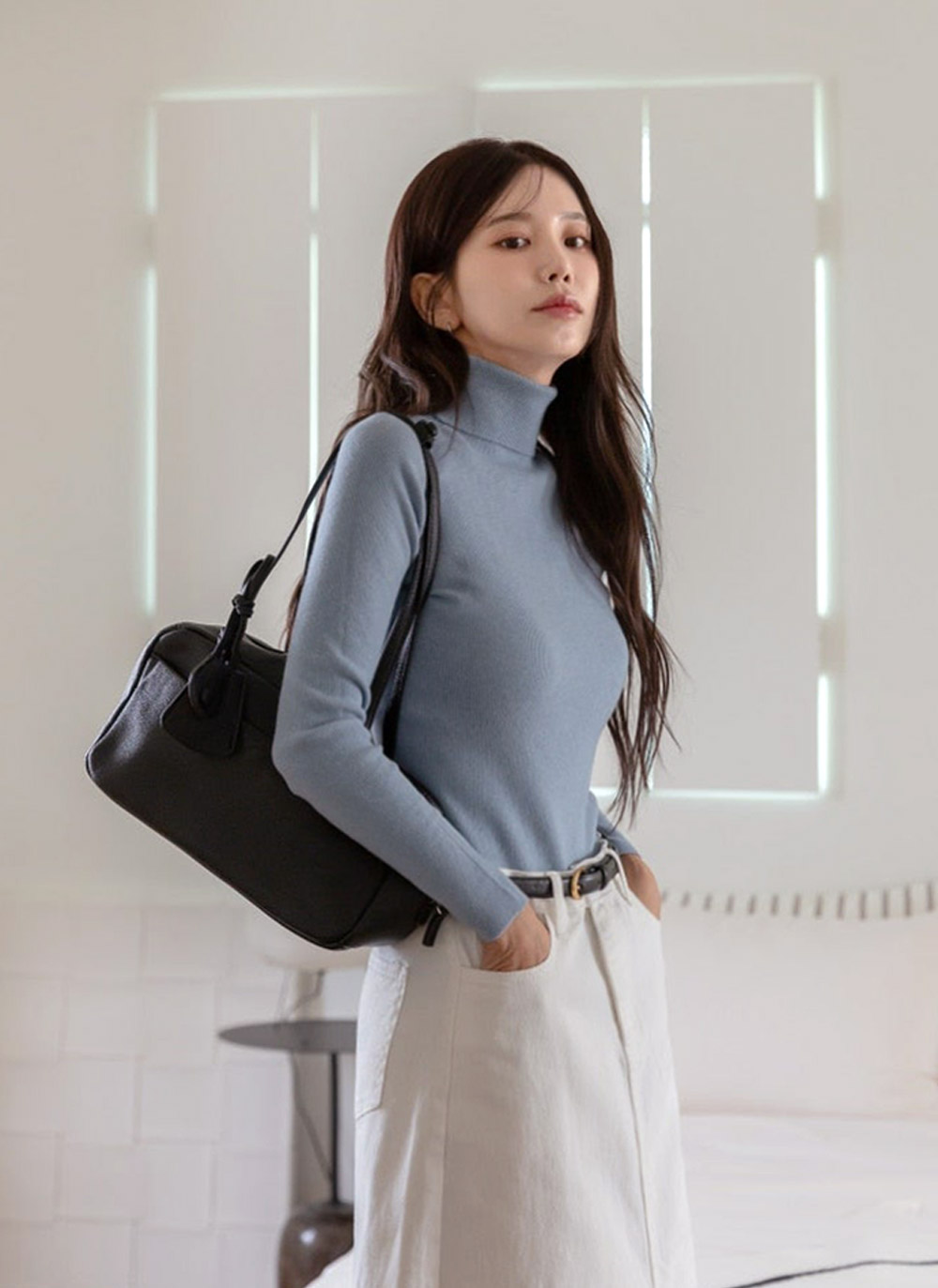 ストラップ付レザー調長方形トートバッグ | DHOLIC | 詳細画像6