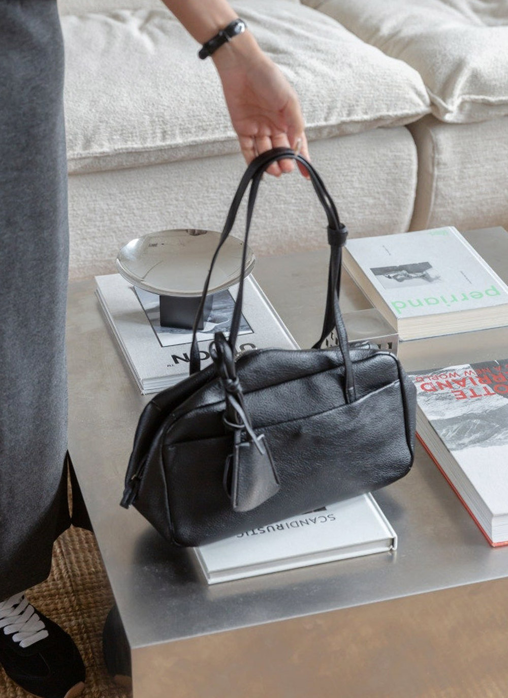 ストラップ付レザー調長方形トートバッグ | DHOLIC | 詳細画像11