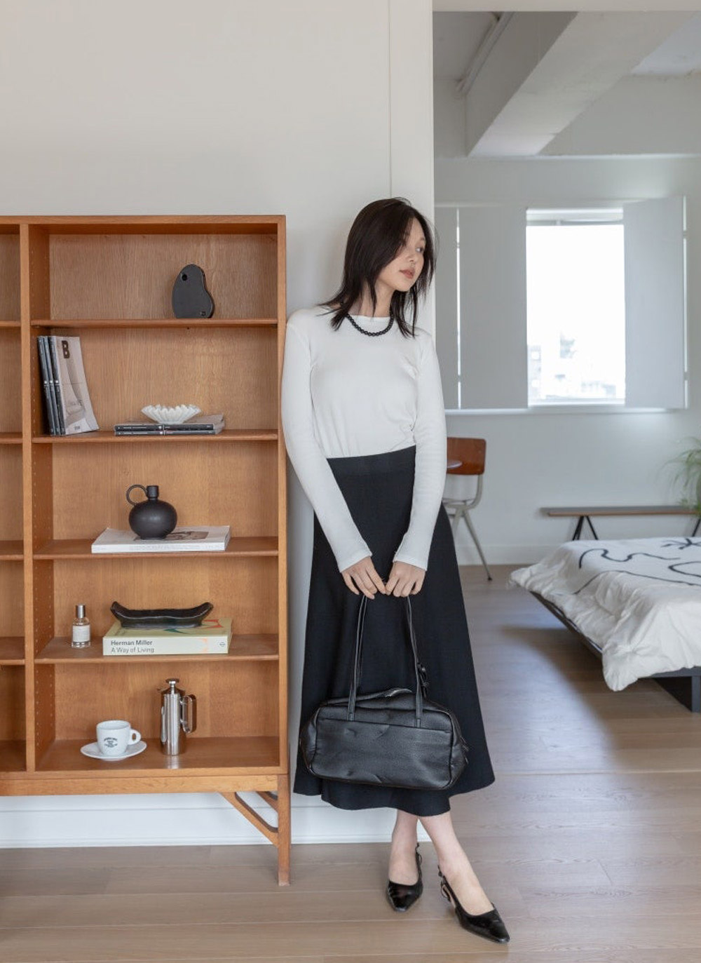 ストラップ付レザー調長方形トートバッグ | DHOLIC | 詳細画像12