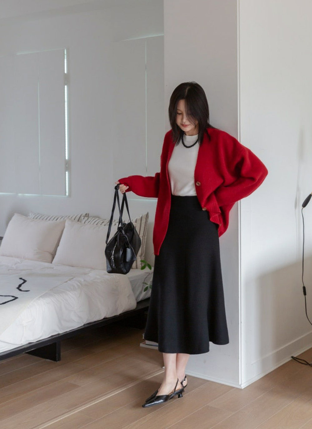 ストラップ付レザー調長方形トートバッグ | DHOLIC | 詳細画像13