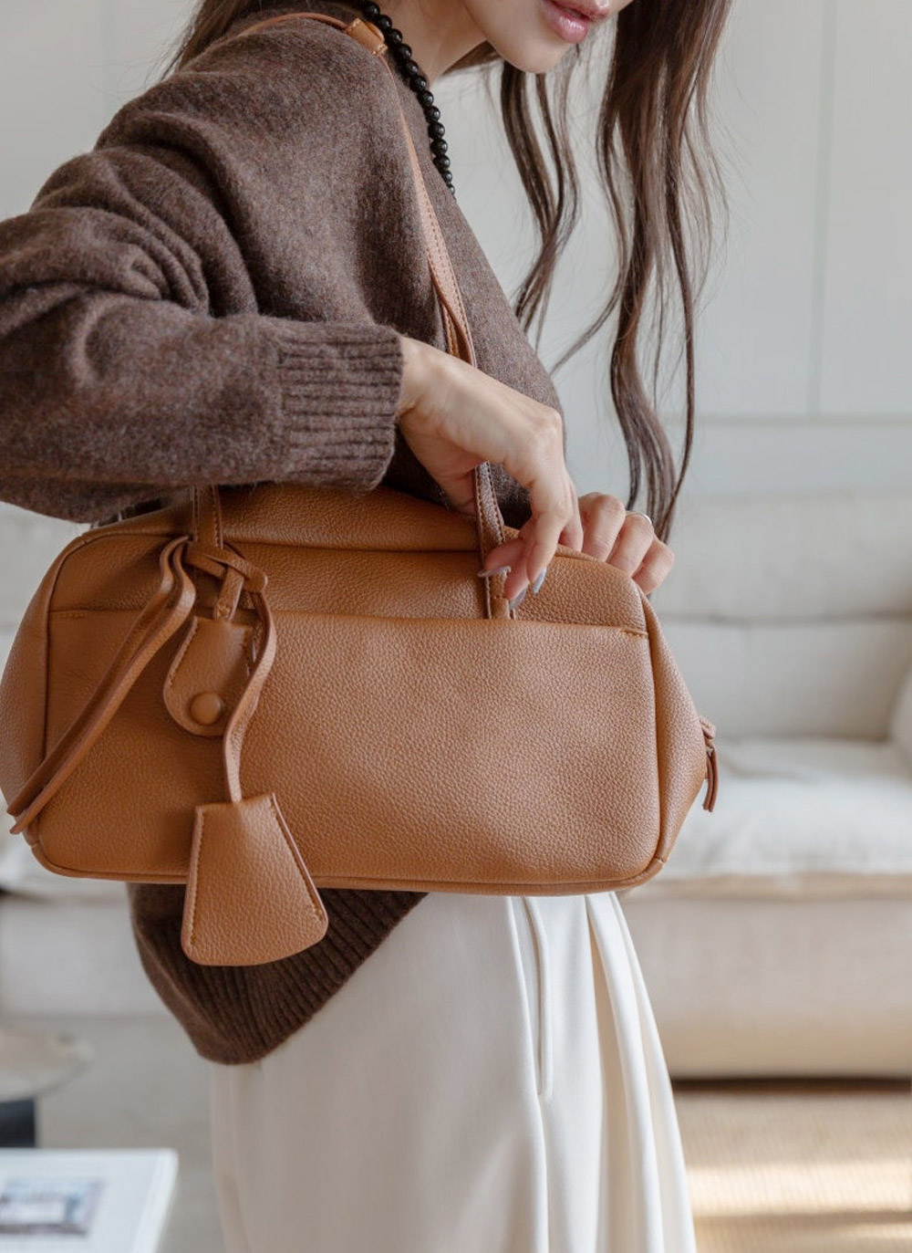 ストラップ付レザー調長方形トートバッグ | DHOLIC | 詳細画像14