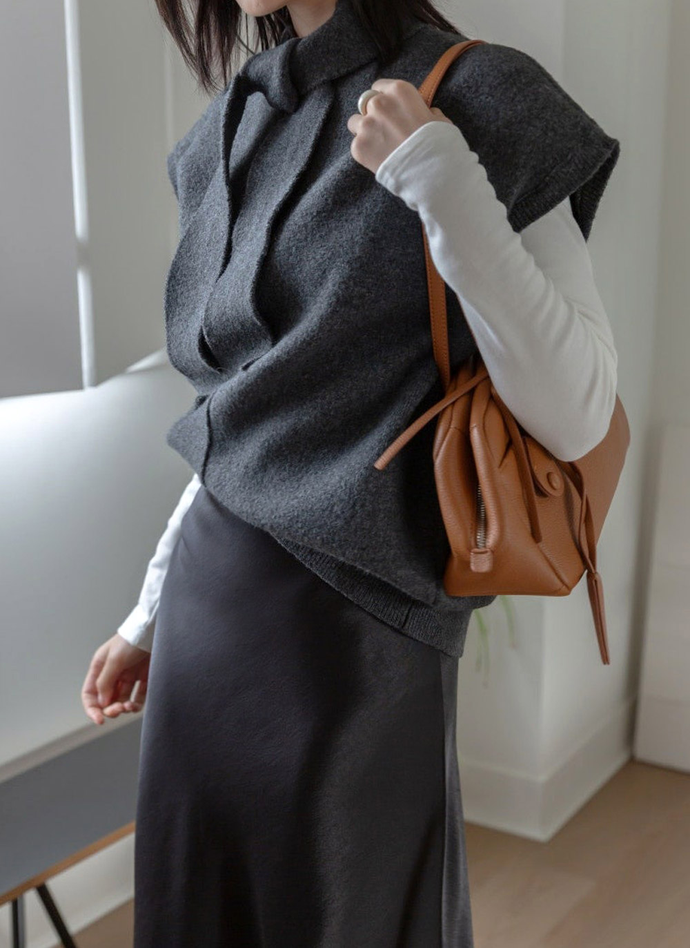 ストラップ付レザー調長方形トートバッグ | DHOLIC | 詳細画像21