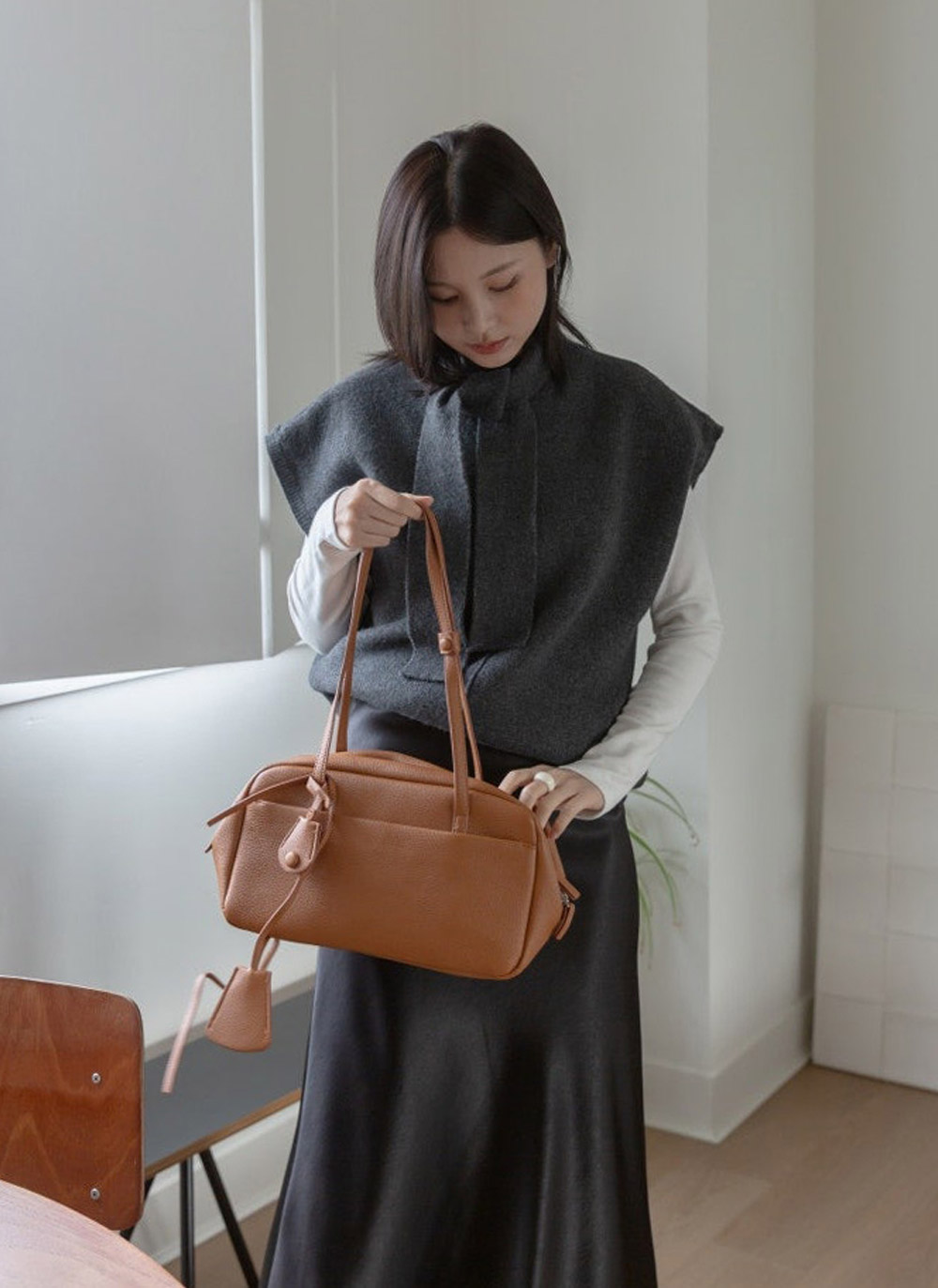 ストラップ付レザー調長方形トートバッグ | DHOLIC | 詳細画像22