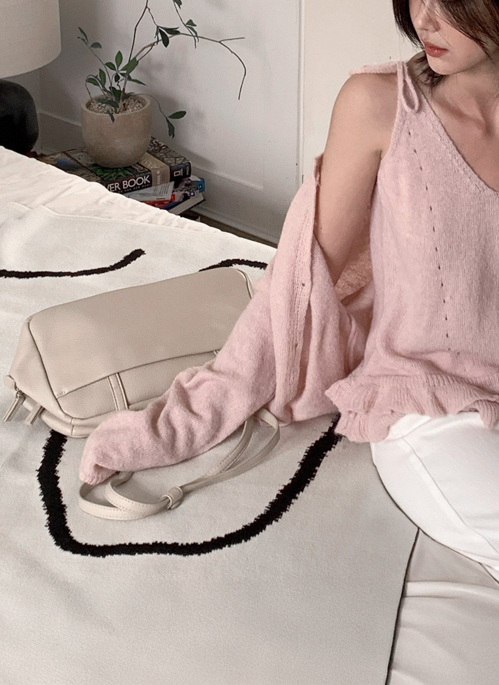 ストラップ付レザー調長方形トートバッグ | DHOLIC | 詳細画像32