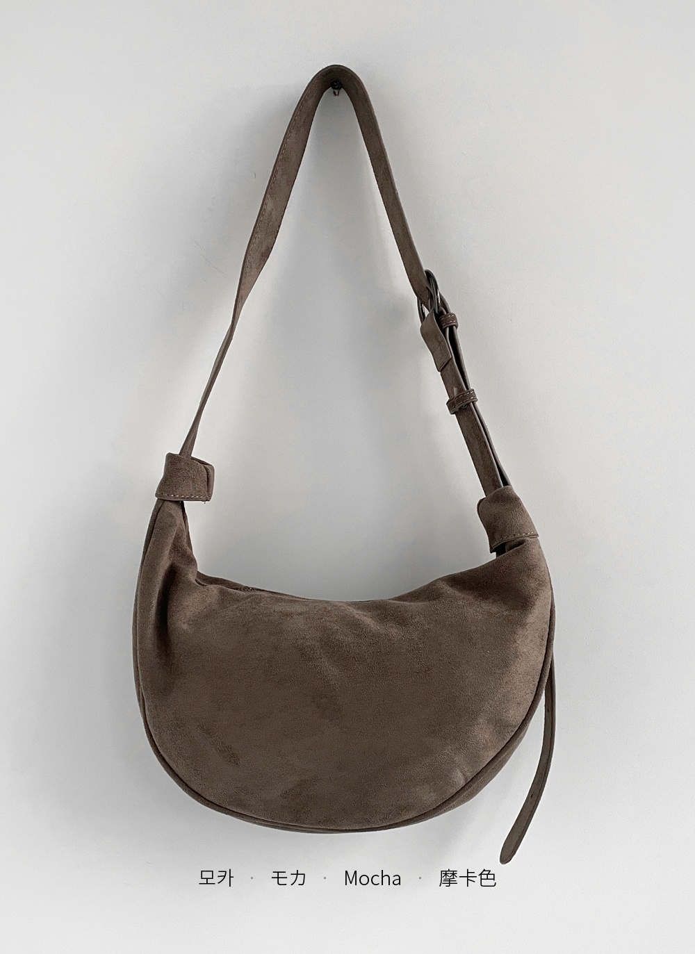 スエード調ハーフムーンショルダーバッグ | DHOLIC | 詳細画像22