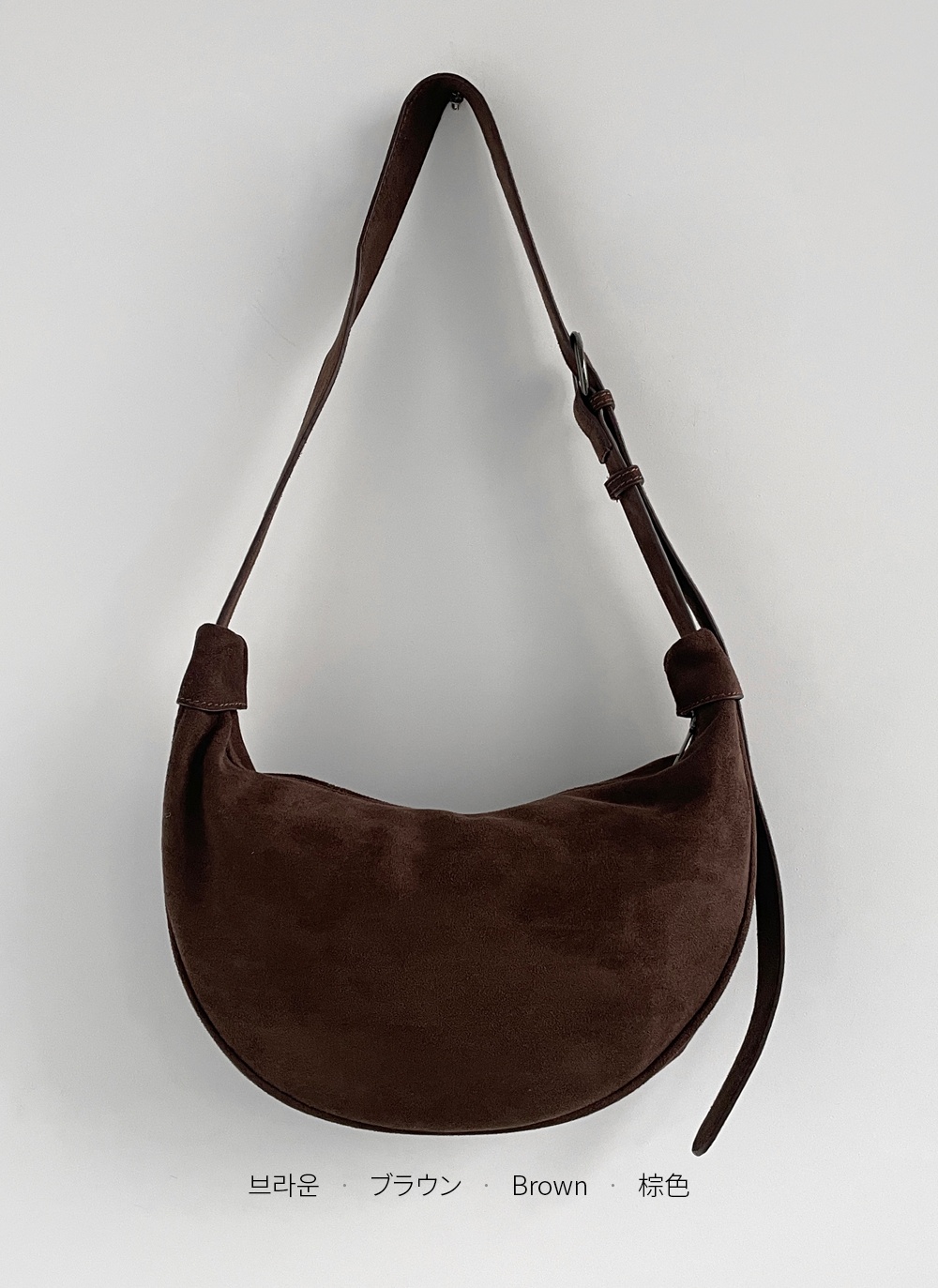 スエード調ハーフムーンショルダーバッグ | DHOLIC | 詳細画像23