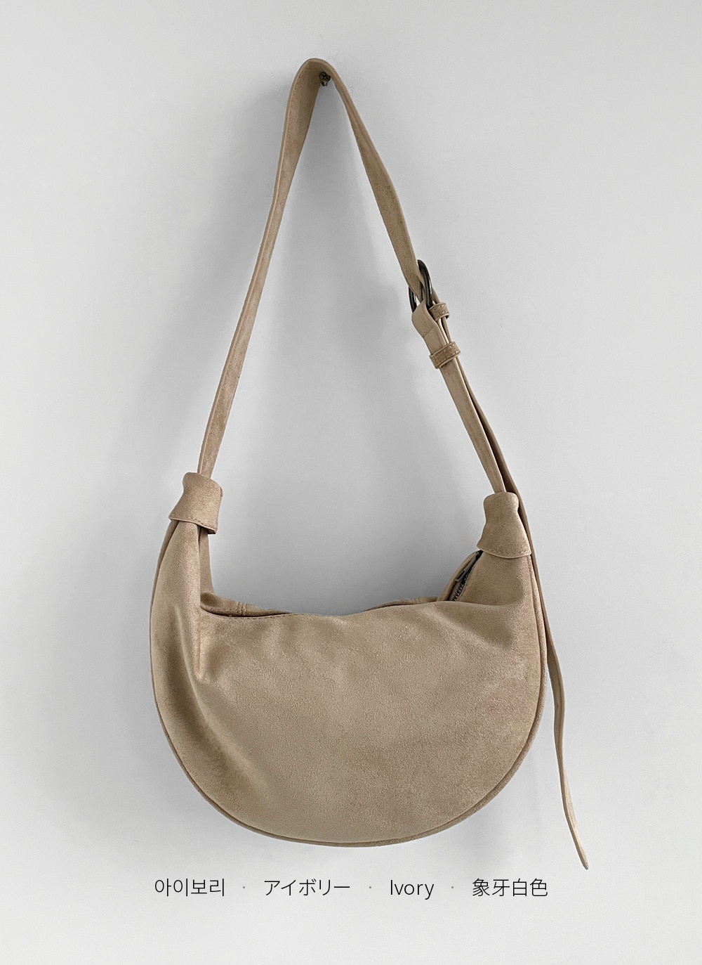 スエード調ハーフムーンショルダーバッグ | DHOLIC | 詳細画像24