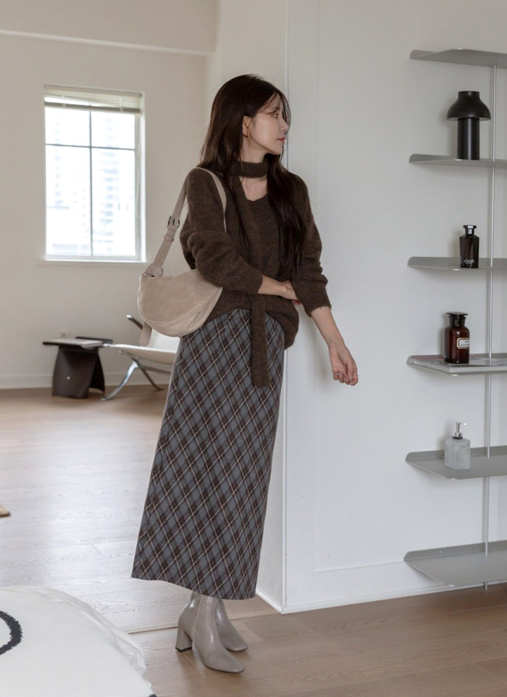 スエード調ハーフムーンショルダーバッグ | DHOLIC | 詳細画像11