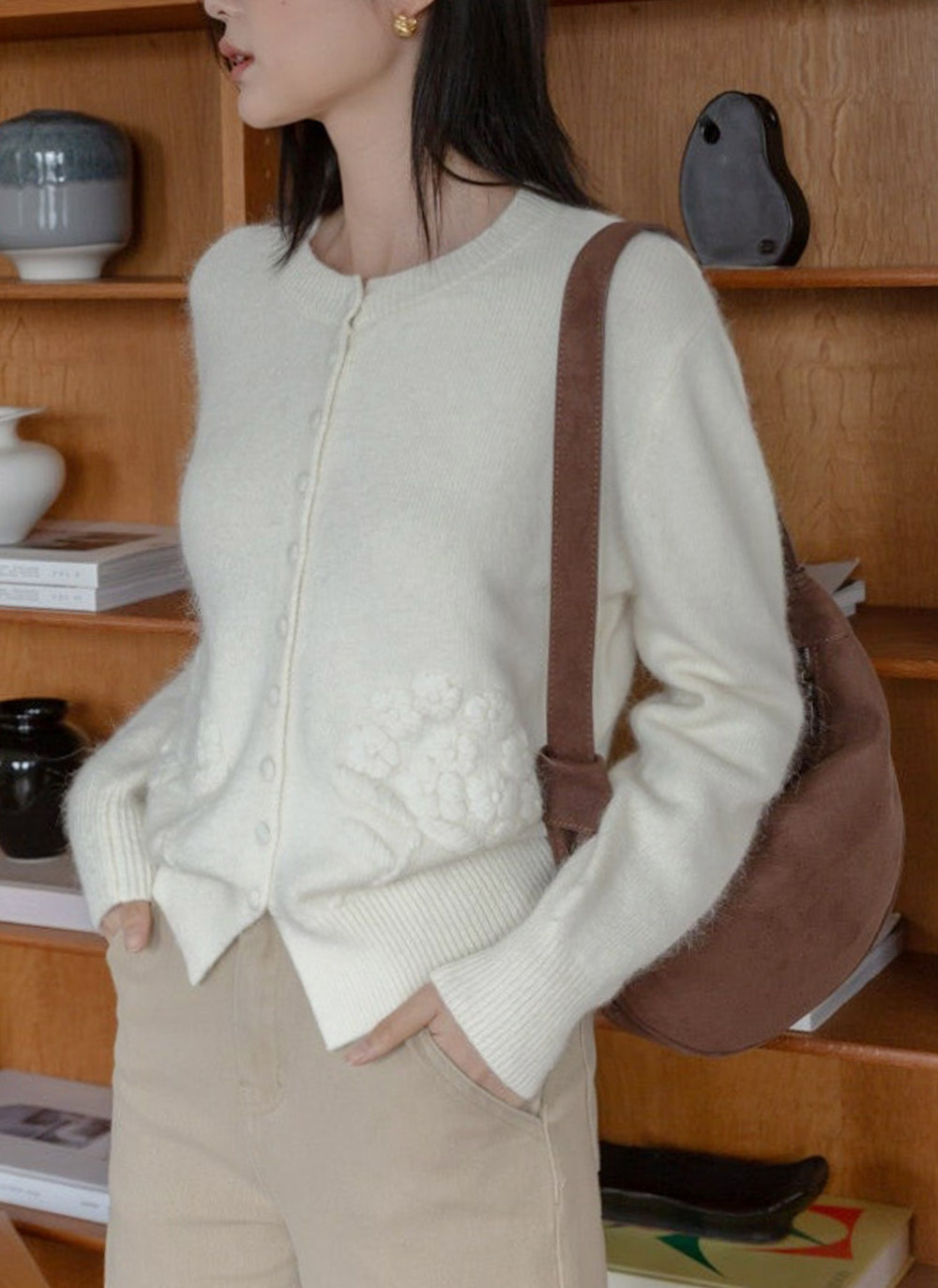 スエード調ハーフムーンショルダーバッグ | DHOLIC | 詳細画像20