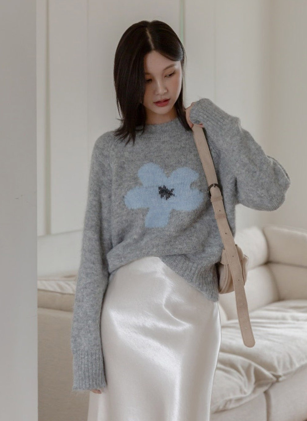 ラグランルーズ花柄ニット | DHOLIC | 詳細画像2