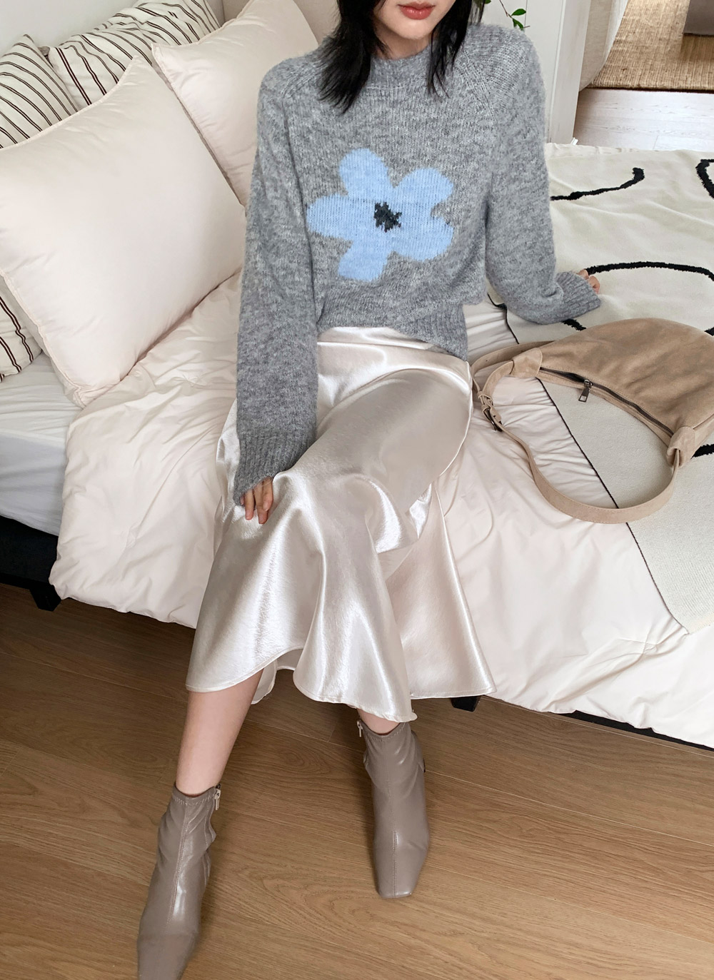 ラグランルーズ花柄ニット | DHOLIC | 詳細画像7